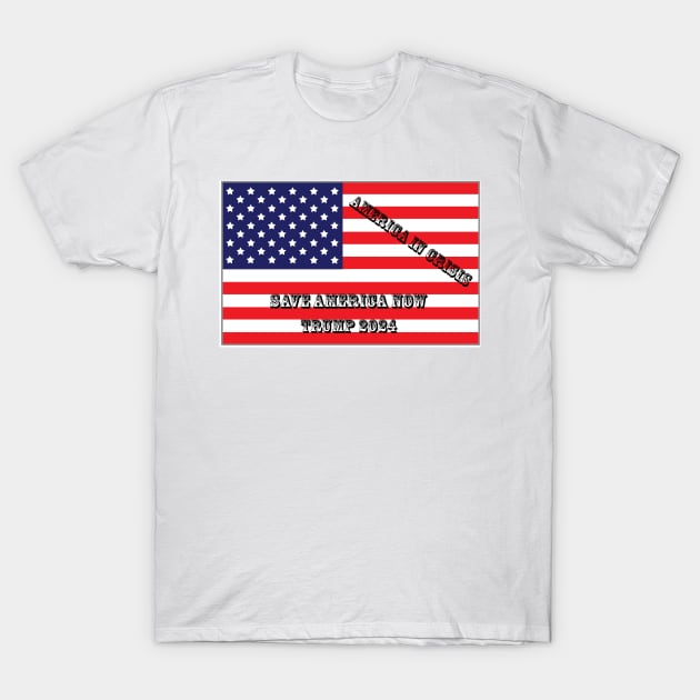 Save America Now Trump 2024 T-Shirt by The Binay Tribal Products